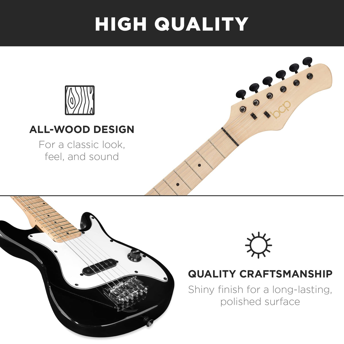 30in Kids Electric Guitar Starter Kit with Amplifier V77356