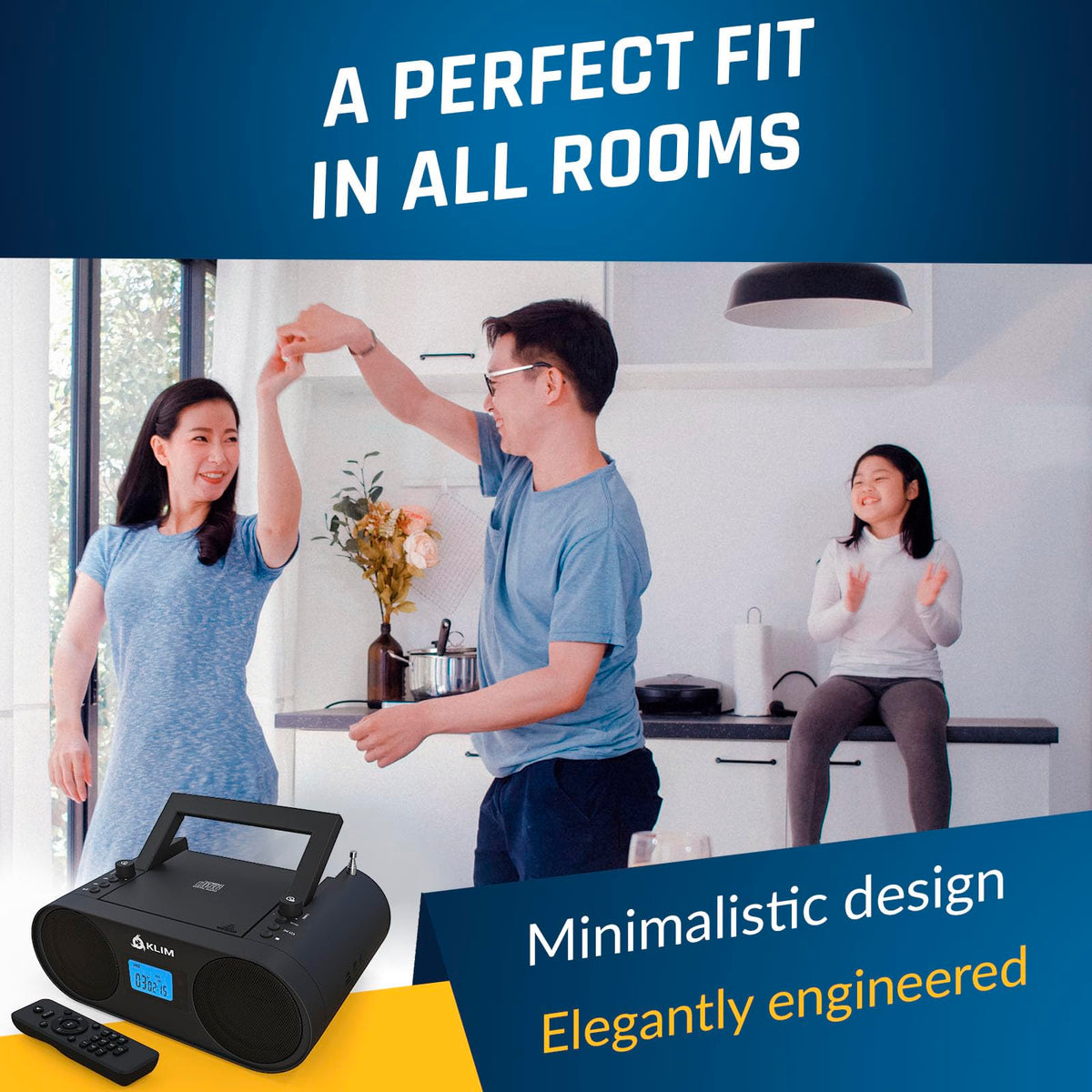 Portable CD Player Boombox with AM FM Radio and Bluetooth U586757