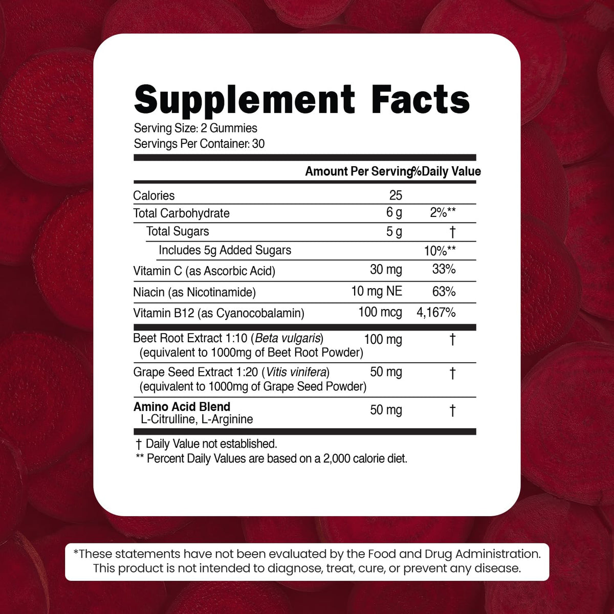 Beet Root Gummies with Grape Seed G413