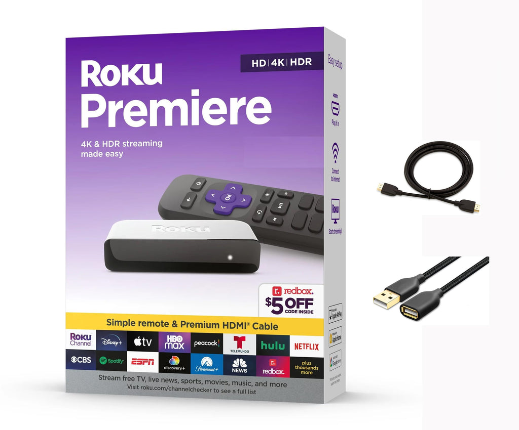 4K HDR Streaming Media Player with HDMI Cable and Remote B486