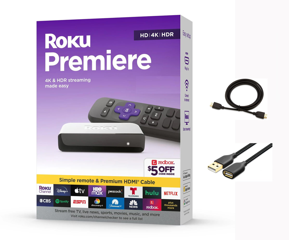 4K HDR Streaming Media Player with HDMI Cable and Remote B486