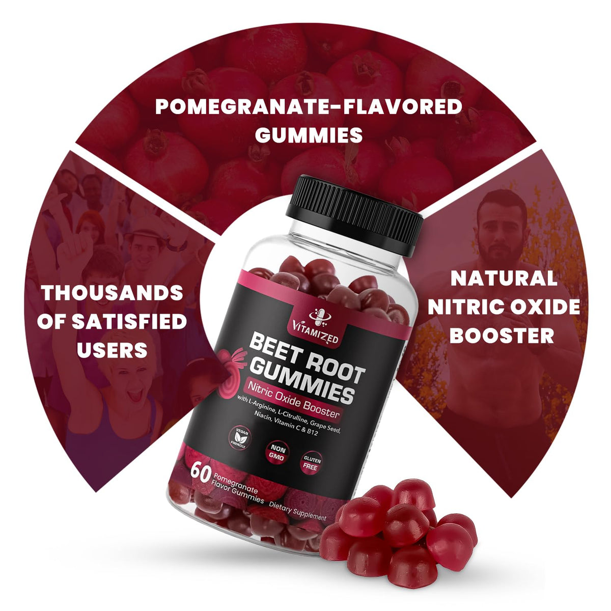 Beet Root Gummies with Grape Seed G413