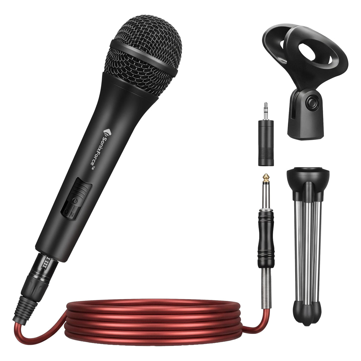 Dynamic Handheld Vocal Microphone with XLR to 1/4'' Audio Cable W991