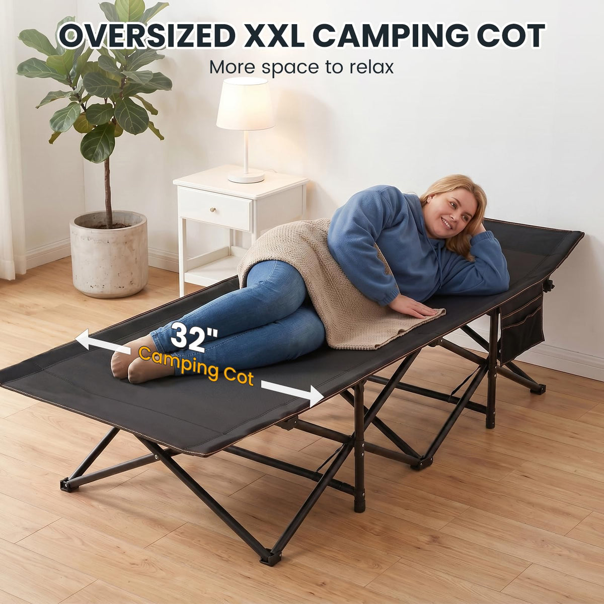 Oversized XXL Folding Camping Cot A12106