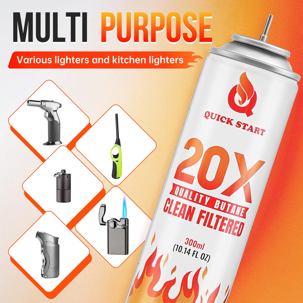 12 Pack Universal Butane Fuel Refill N754552