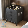 Gray Nightstand with Fingerprint Lock and Wireless Charging U332861