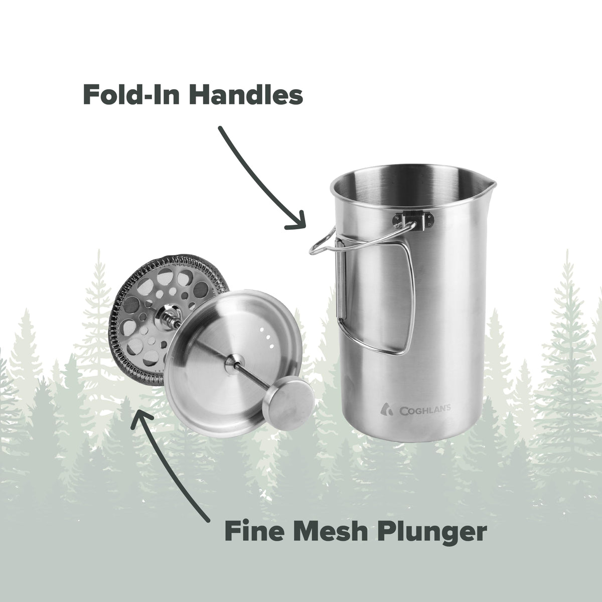 Stainless Steel French Press Coffee Maker 4-Cup 32 oz O397589