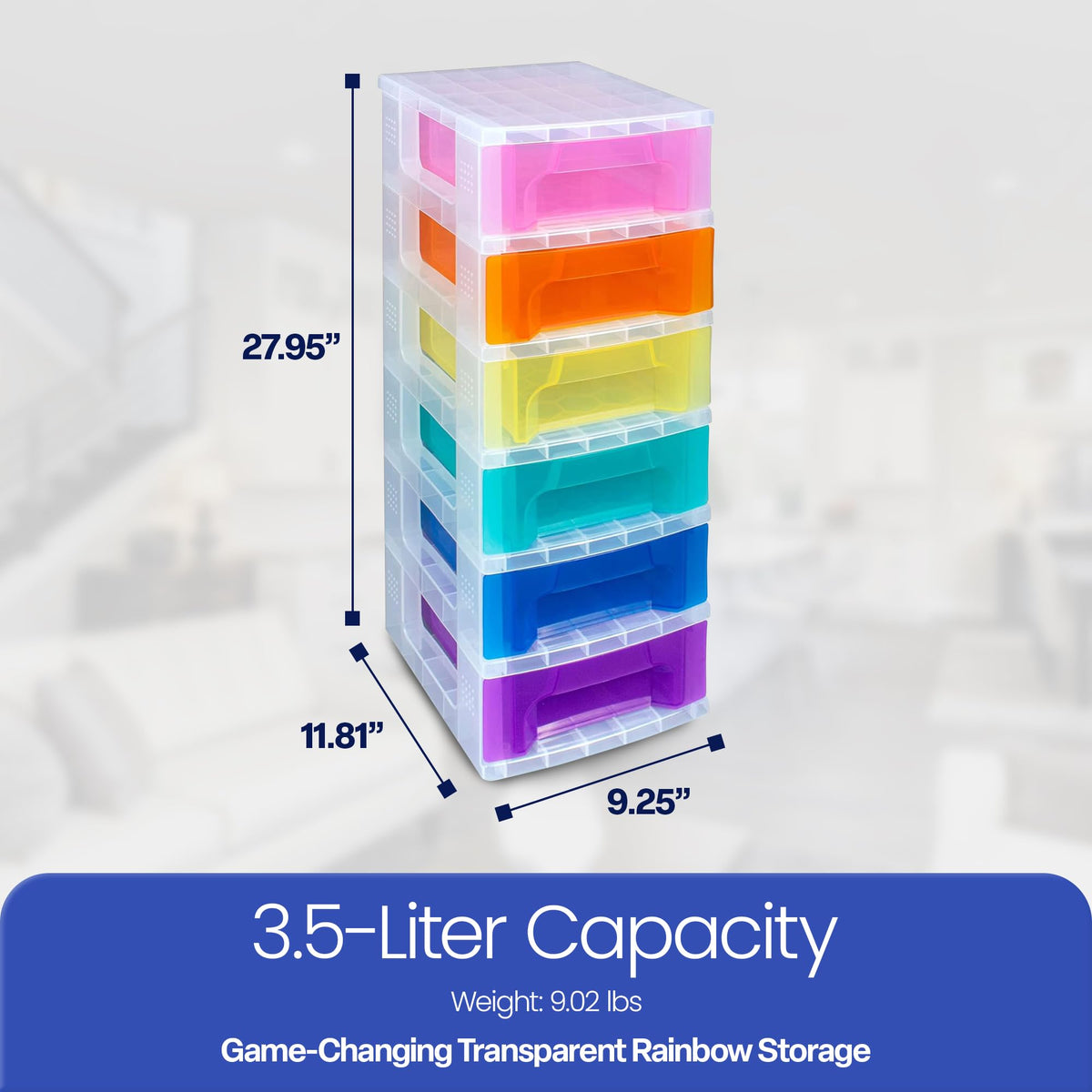 6 Drawer Plastic Rolling Storage Cart N4678