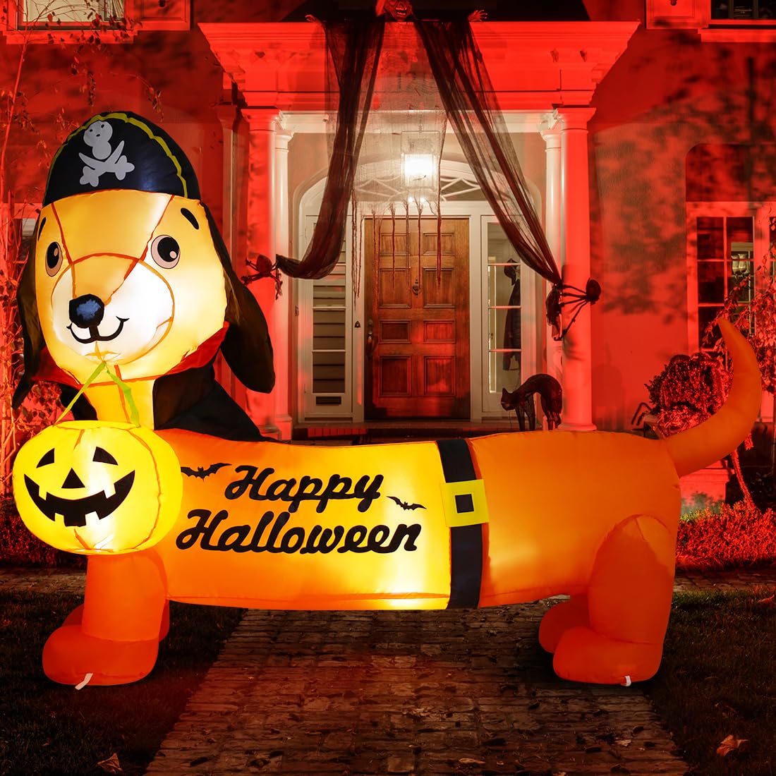 5 FT Halloween Inflatable Dachshund with LEDs O508