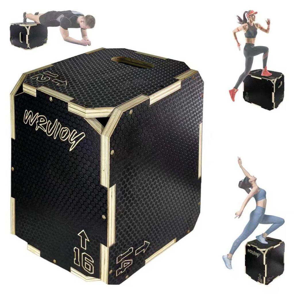 3 in 1 Non-Slip Wooden Plyometric Jump Box U291277