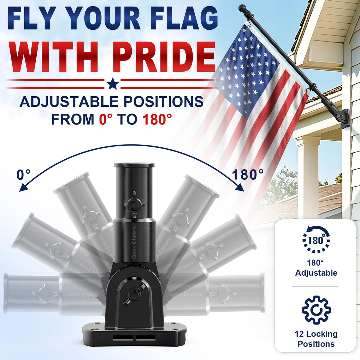 Heavy Duty Stainless Steel Flag Pole Holder I8243