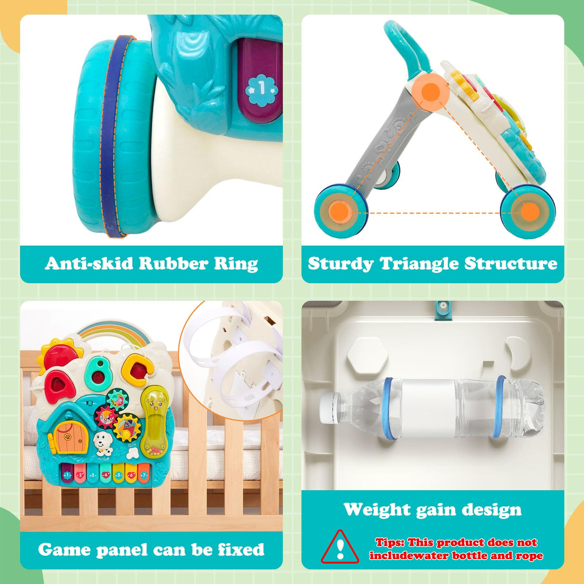 3 in 1 Baby Walker with Sounds Music Play Panel P4524