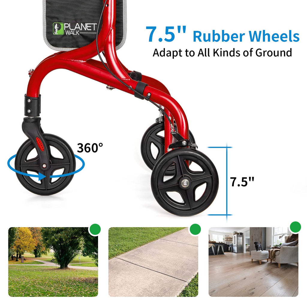 3 Wheel Foldable Aluminum Rollator Walker J5345