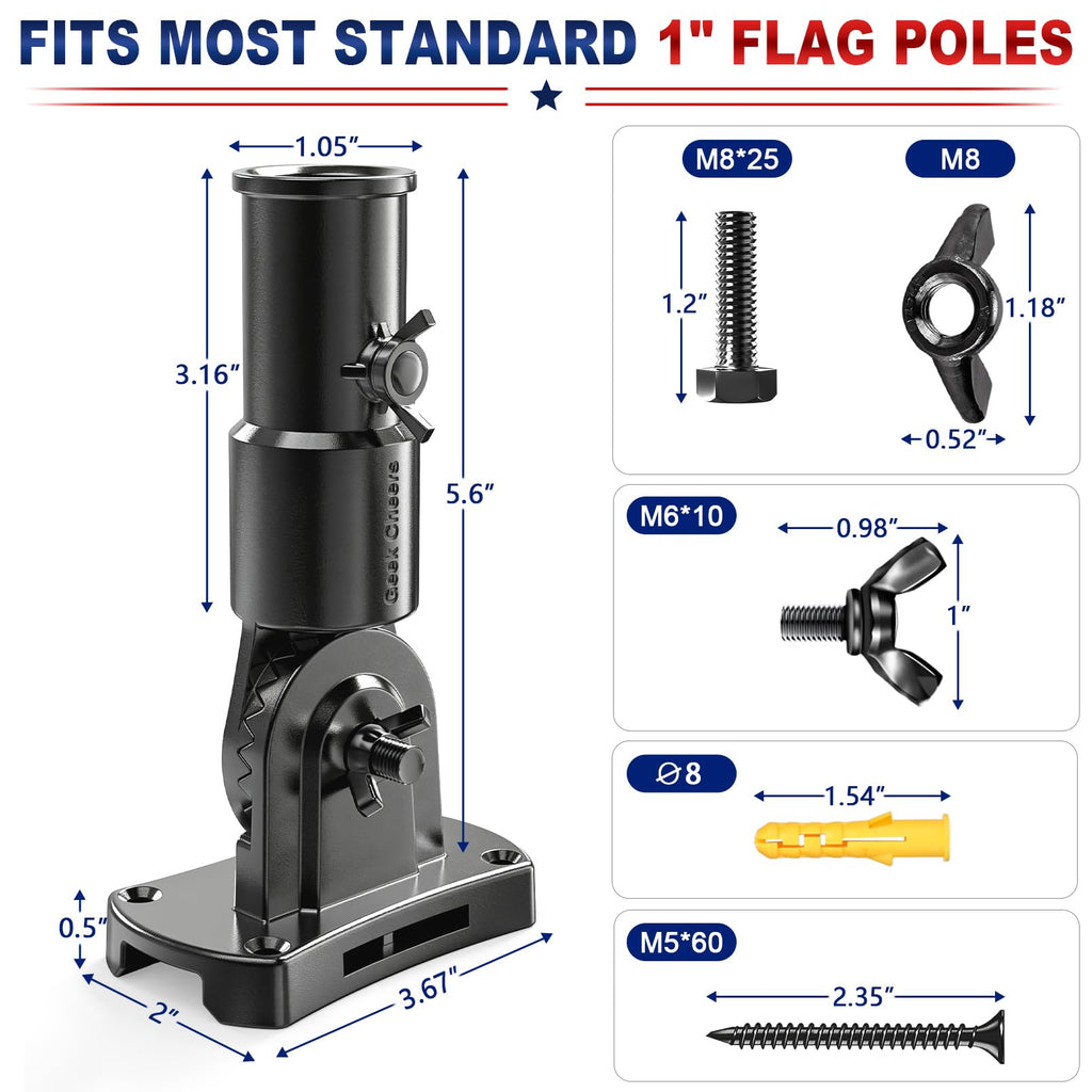 Heavy Duty Stainless Steel Flag Pole Holder I8243