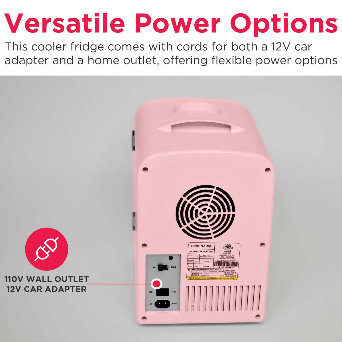 Mini Portable Compact Personal Fridge, 4 Liter Capacity, Pink N89249