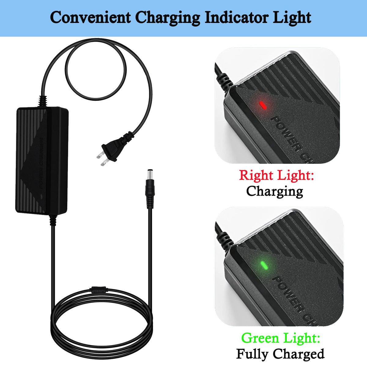 42V 2A Electric Scooter Charger with 4 Plugs A4022