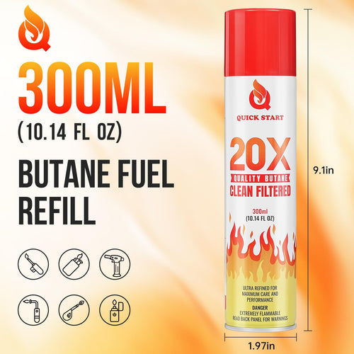 12 Pack Universal Butane Fuel Refill N754552
