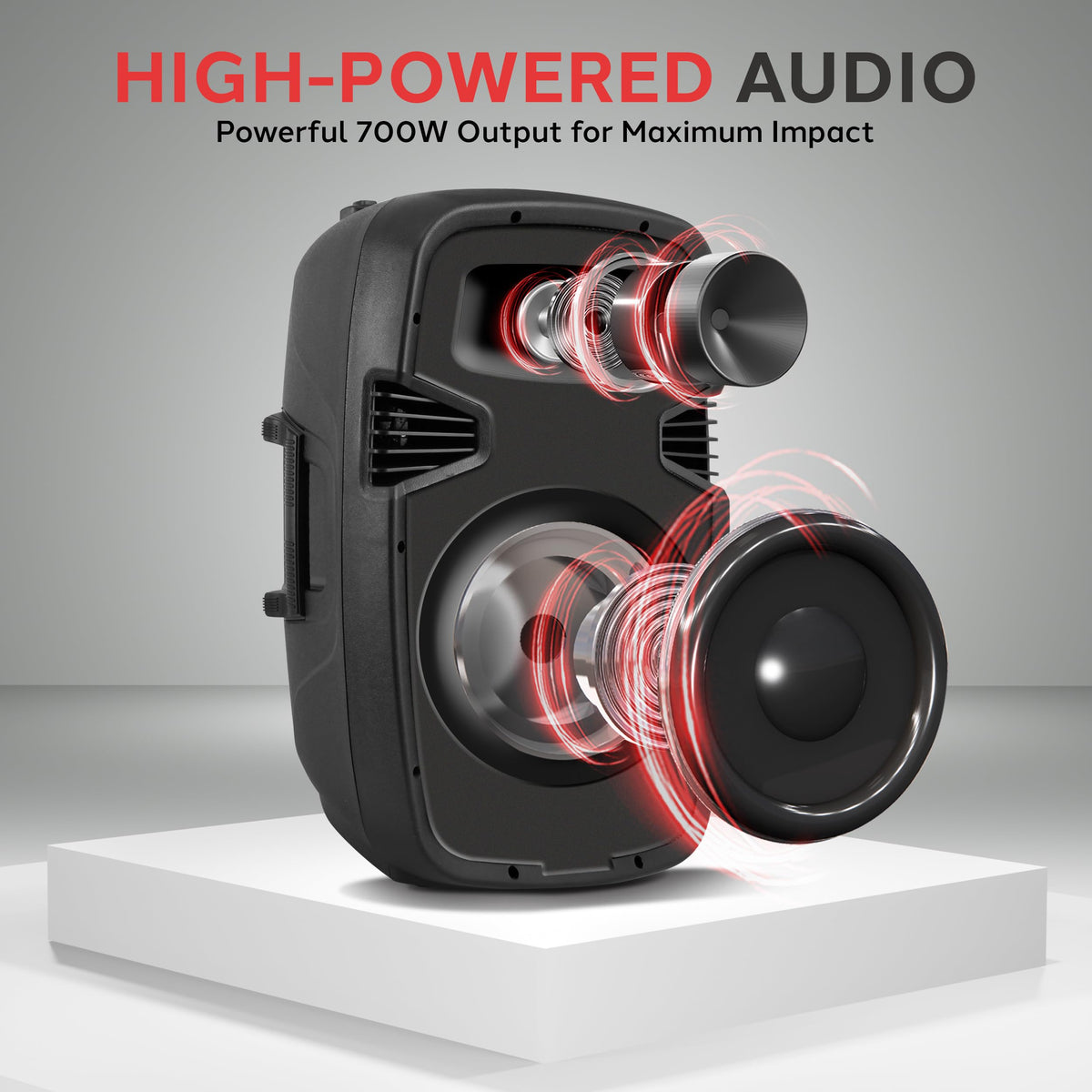 Dual 8 Inch Powered PA Speaker System R84786