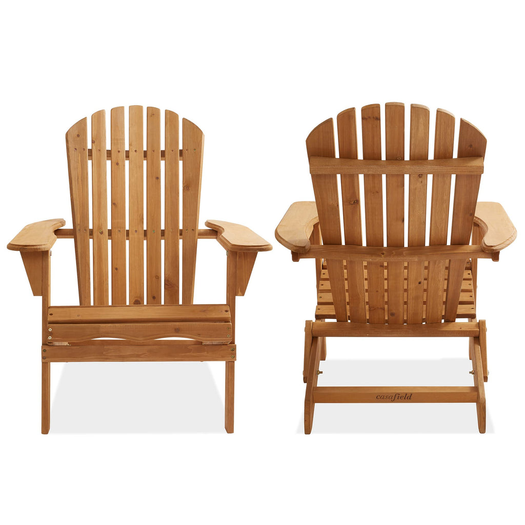 Folding Adirondack Chair Cedar Wood Outdoor Lounge Chair P286293