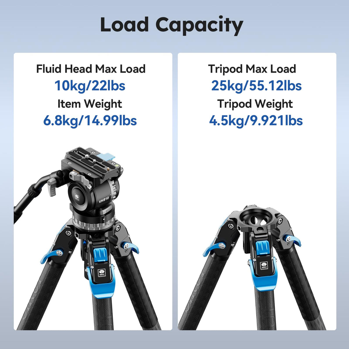 Carbon Fiber Video Tripod with Fluid Head K415301