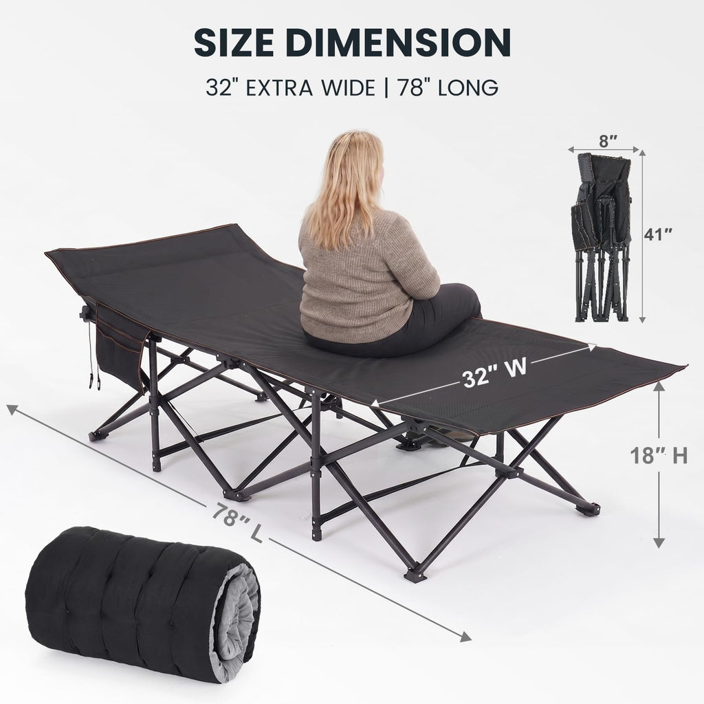 Oversized XXL Folding Camping Cot A12106