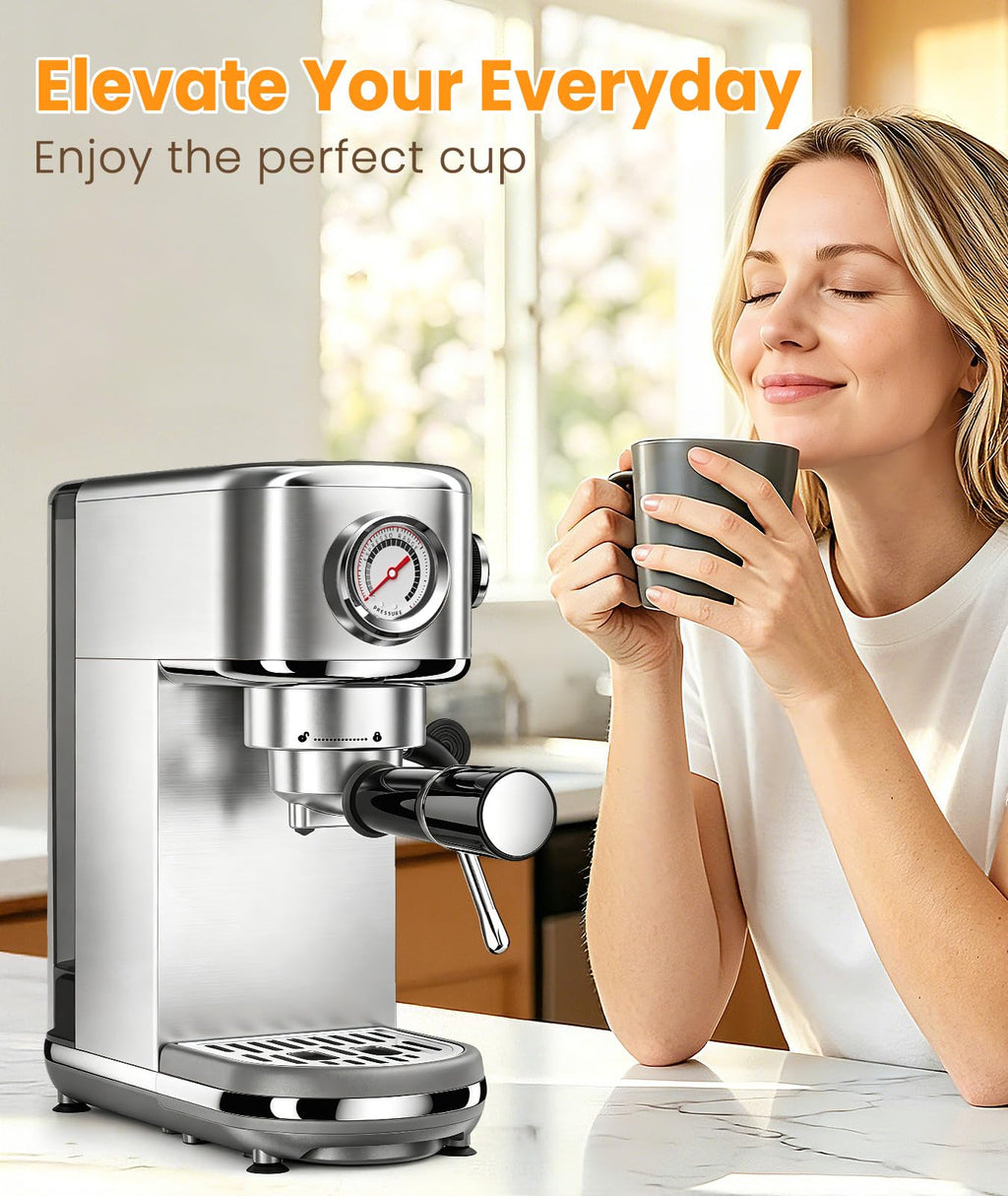 20 Bar Espresso Machine with Milk Frother C172246