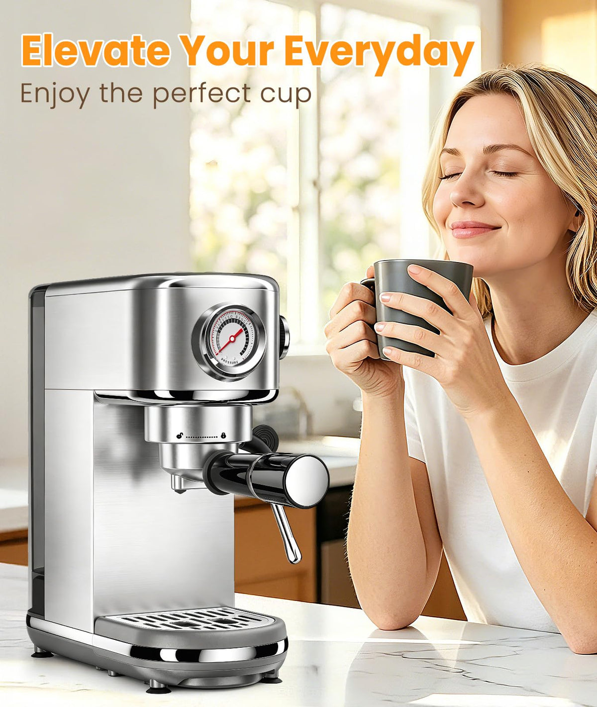 20 Bar Espresso Machine with Milk Frother C172246