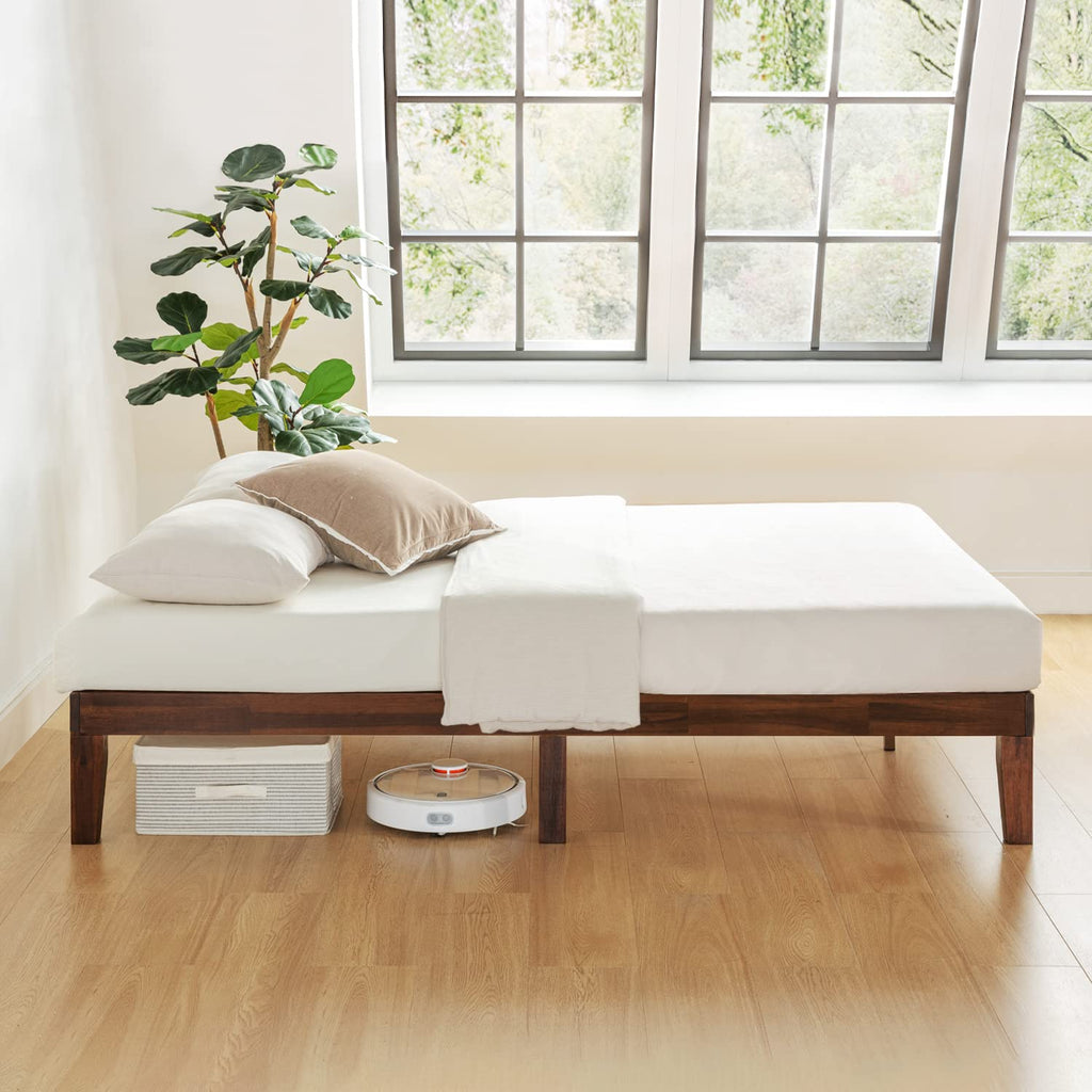 12-Inch Solid Wood Platform Bed, Twin, Espresso N381685