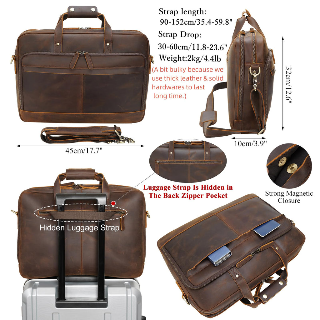 Leather Laptop Briefcase A69831