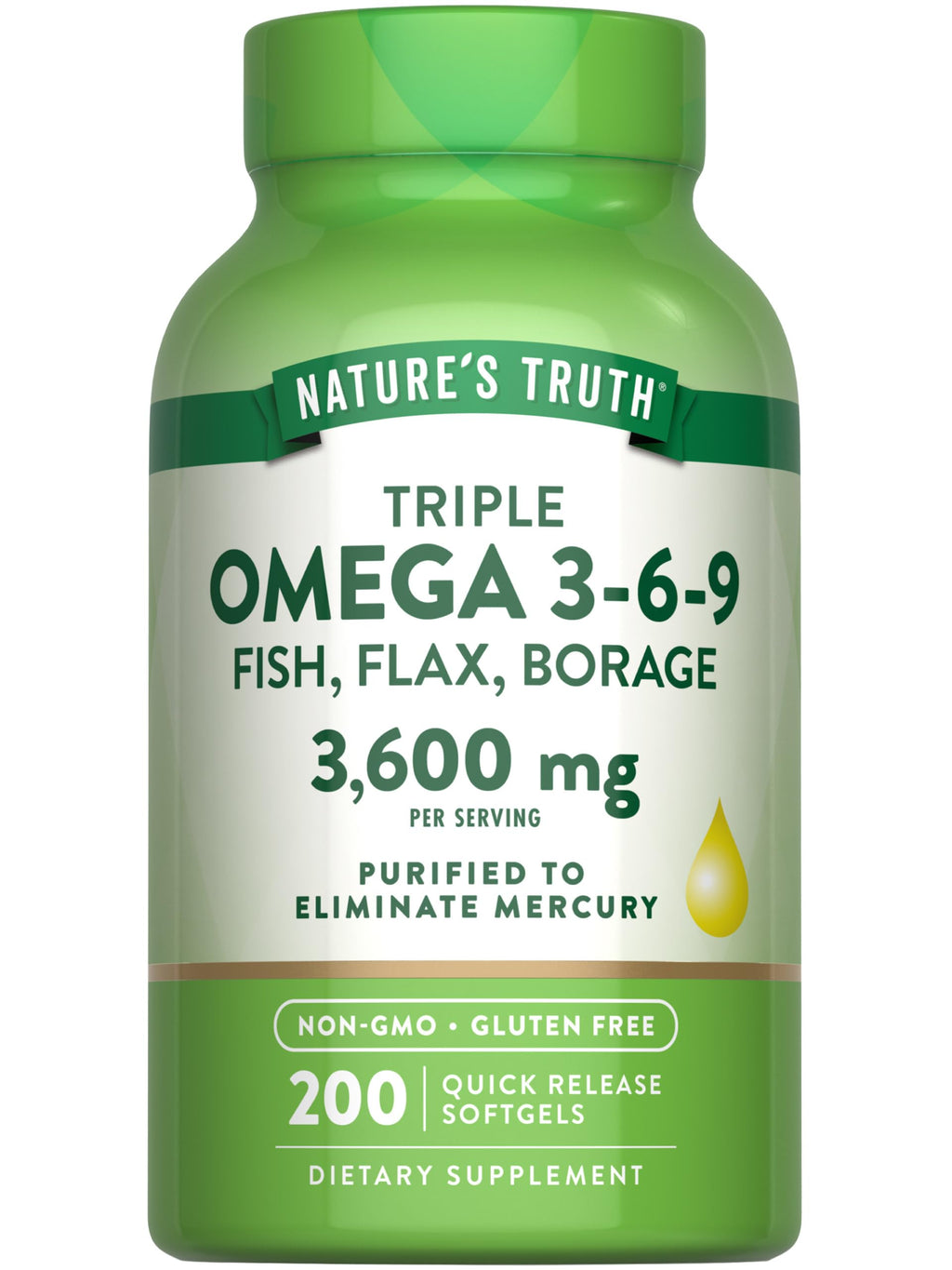 Omega 3 6 9 3600mg 200 Softgels K827