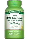 Omega 3 6 9 3600mg 200 Softgels K827