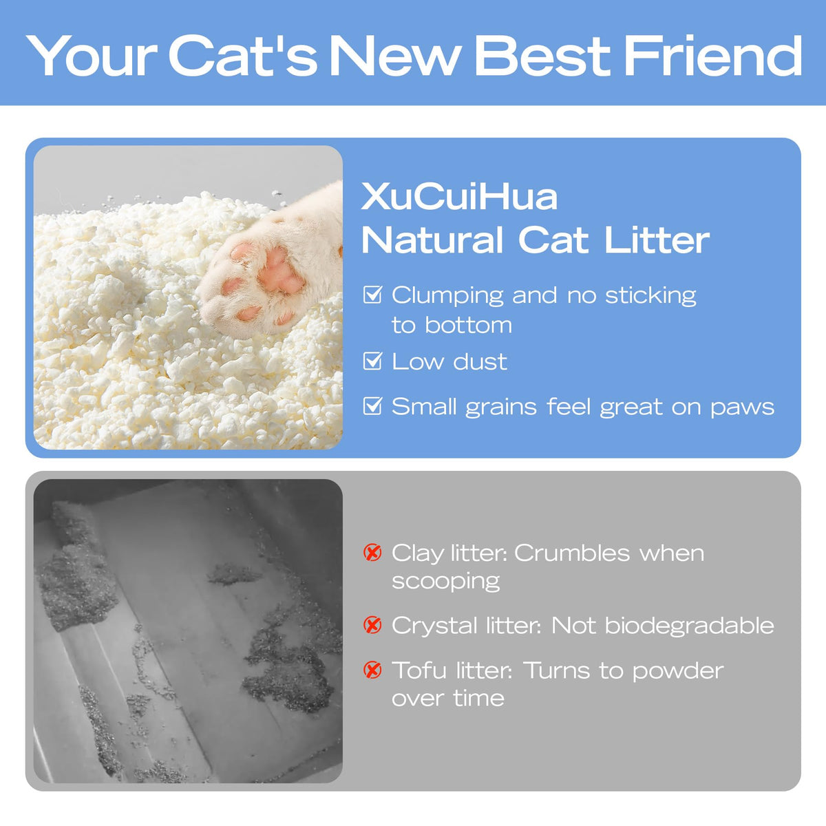 Unscented Plant-Based Clumping Cat Litter, 16.5 LB Y4695