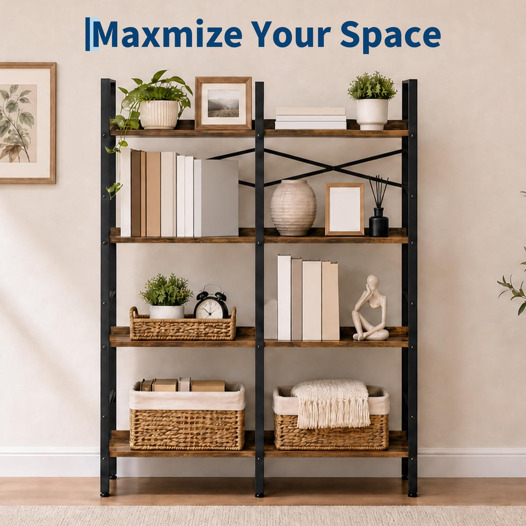 5 Tier Bookshelf with 10 Open Shelves E240