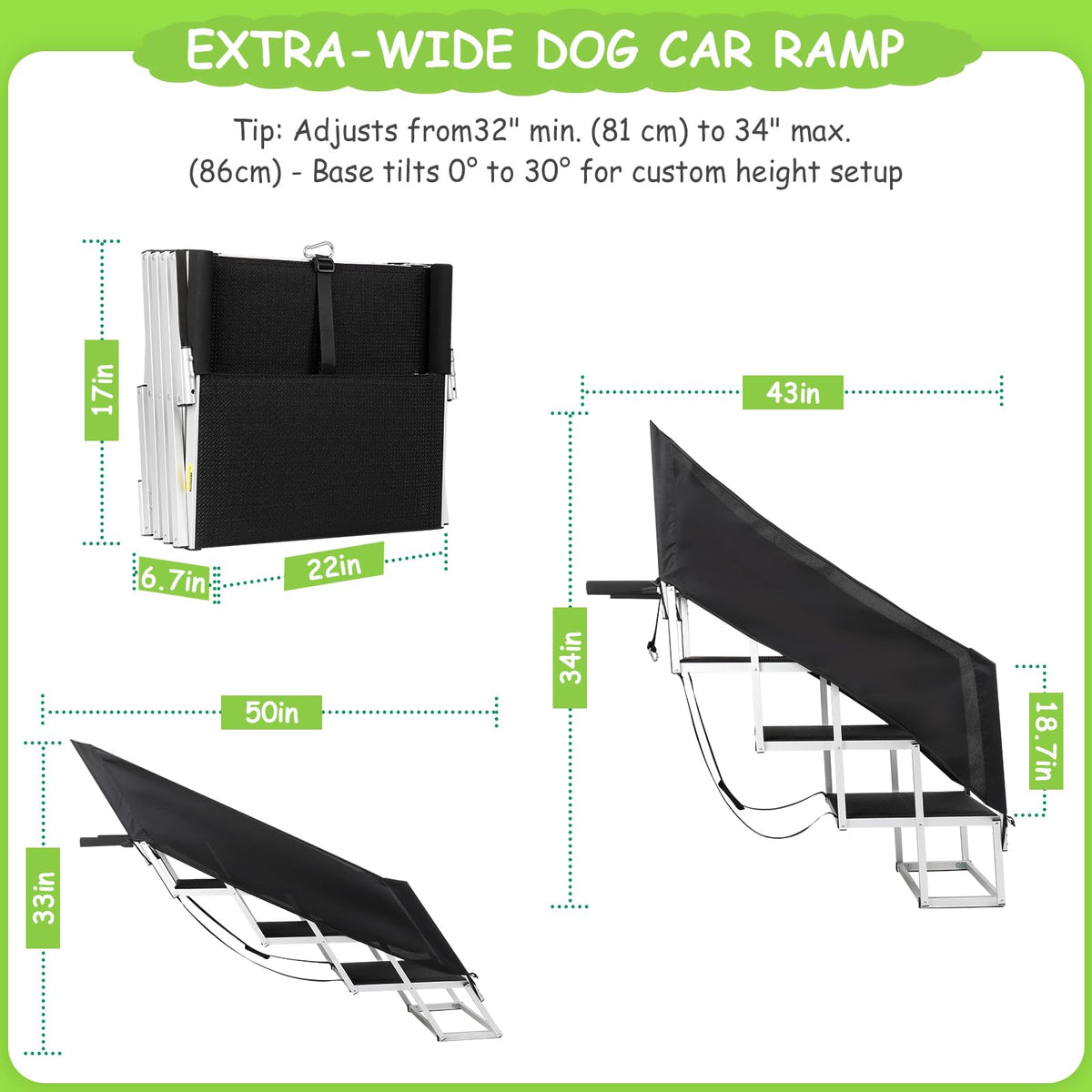 Dog Stairs with Guardrail Q76305