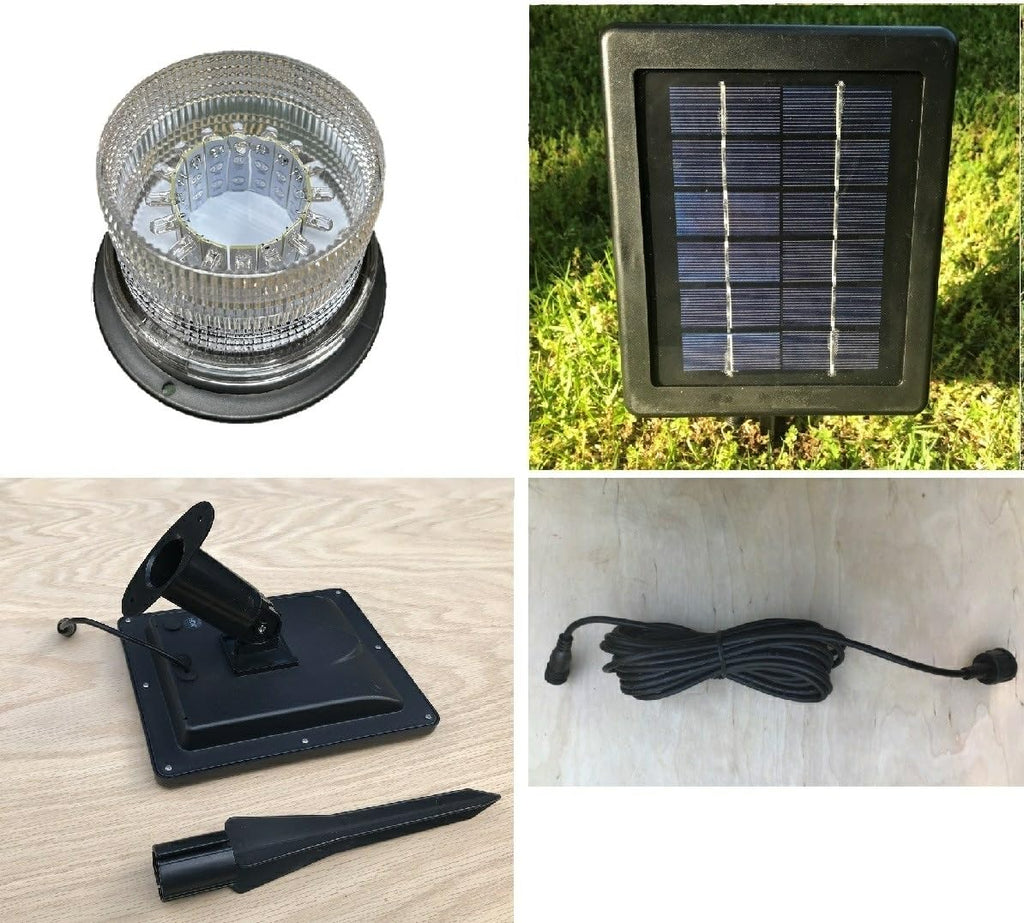 Solar Powered LED Revolving Beacon for Lawn Lighthouses P38873