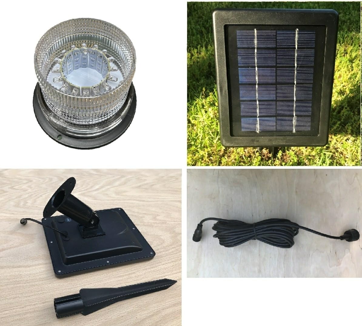 Solar Powered LED Revolving Beacon for Lawn Lighthouses P38873