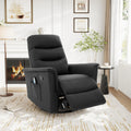 Black Boucle Swivel Rocker Glider Lounge Chair J6534