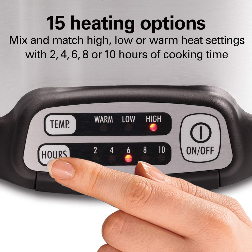 Programmable 6 Quart Slow Cooker with Travel Lid Lock P23452