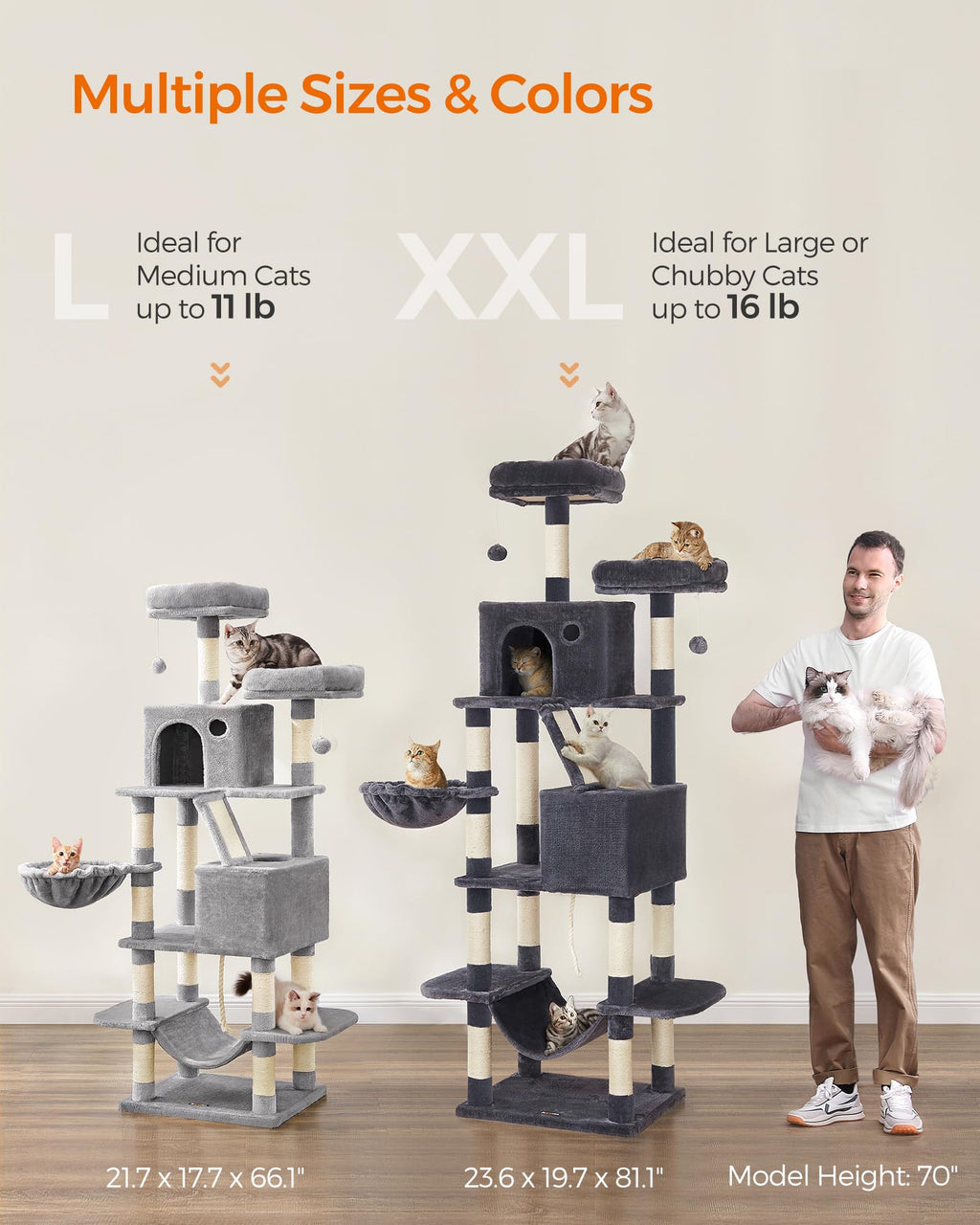 81.1-Inch Multi-Level Cat Tree T5889