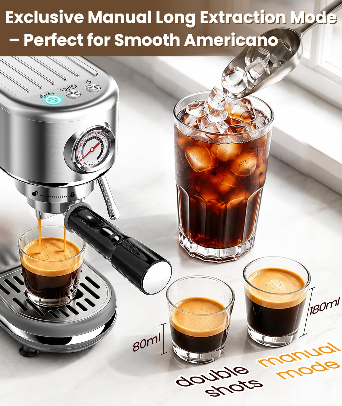 20 Bar Espresso Machine with Milk Frother C172246