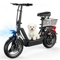 Electric Scooter with Seat, 25 MPH, 350W Motor, 15.5 Miles Range, 48V Battery, 14" Foldable S6567