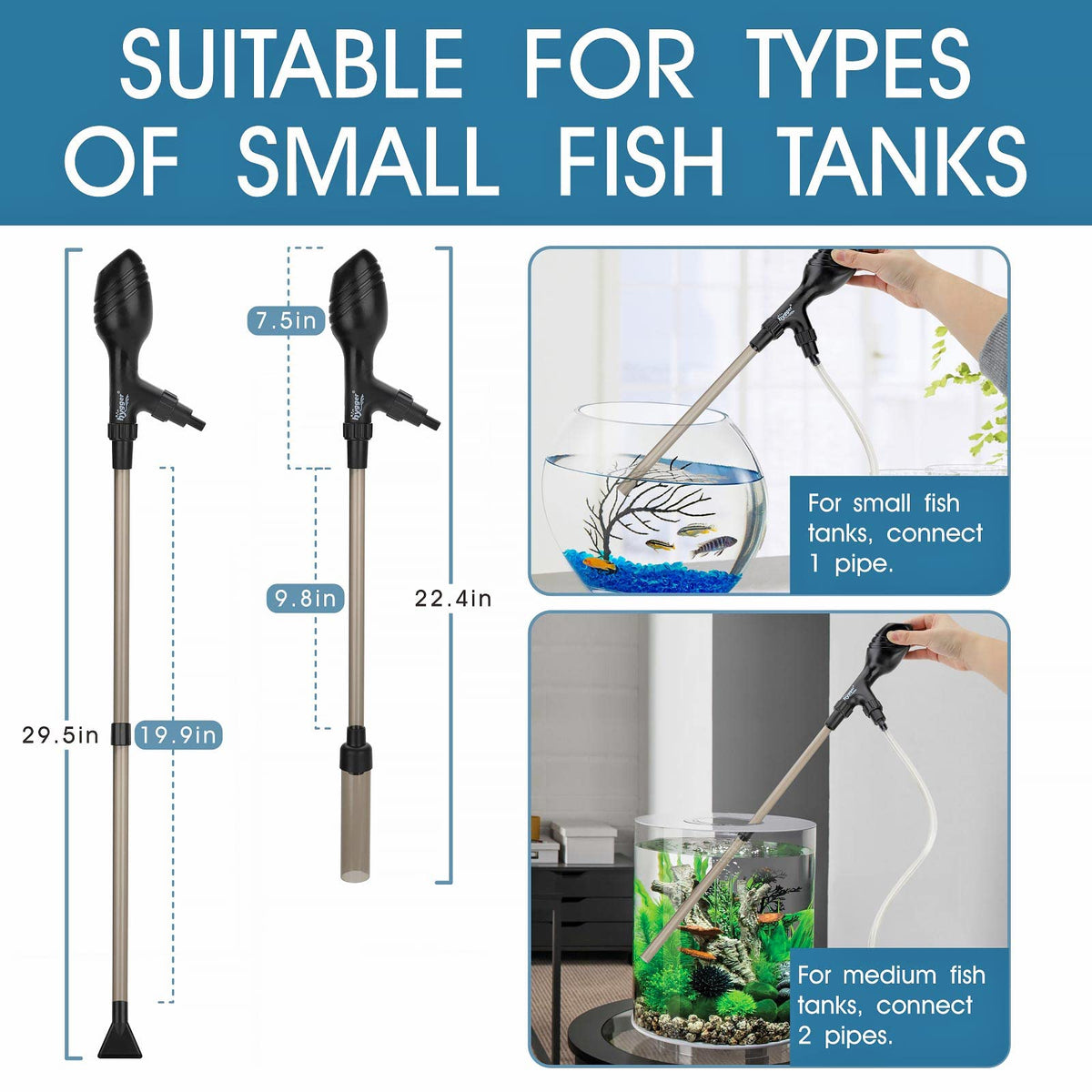 Small Manual Aquarium Gravel Cleaner with Suction Ball K54262
