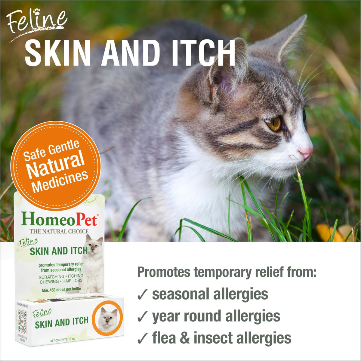 Feline Skin and Itch Supplement 15 Milliliters G132788