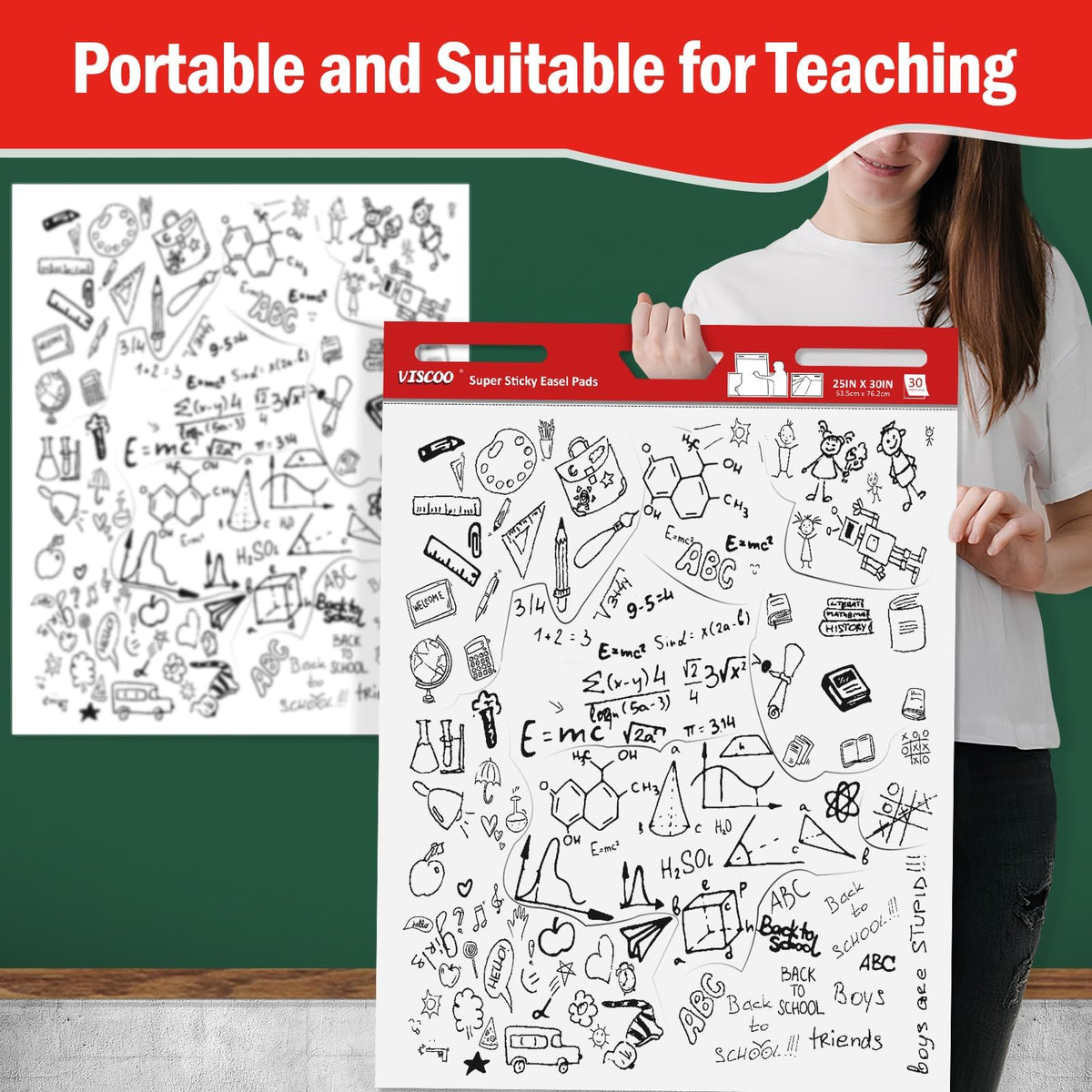 Thickened Sticky Easel Pad 25x30In 10 Pack X370