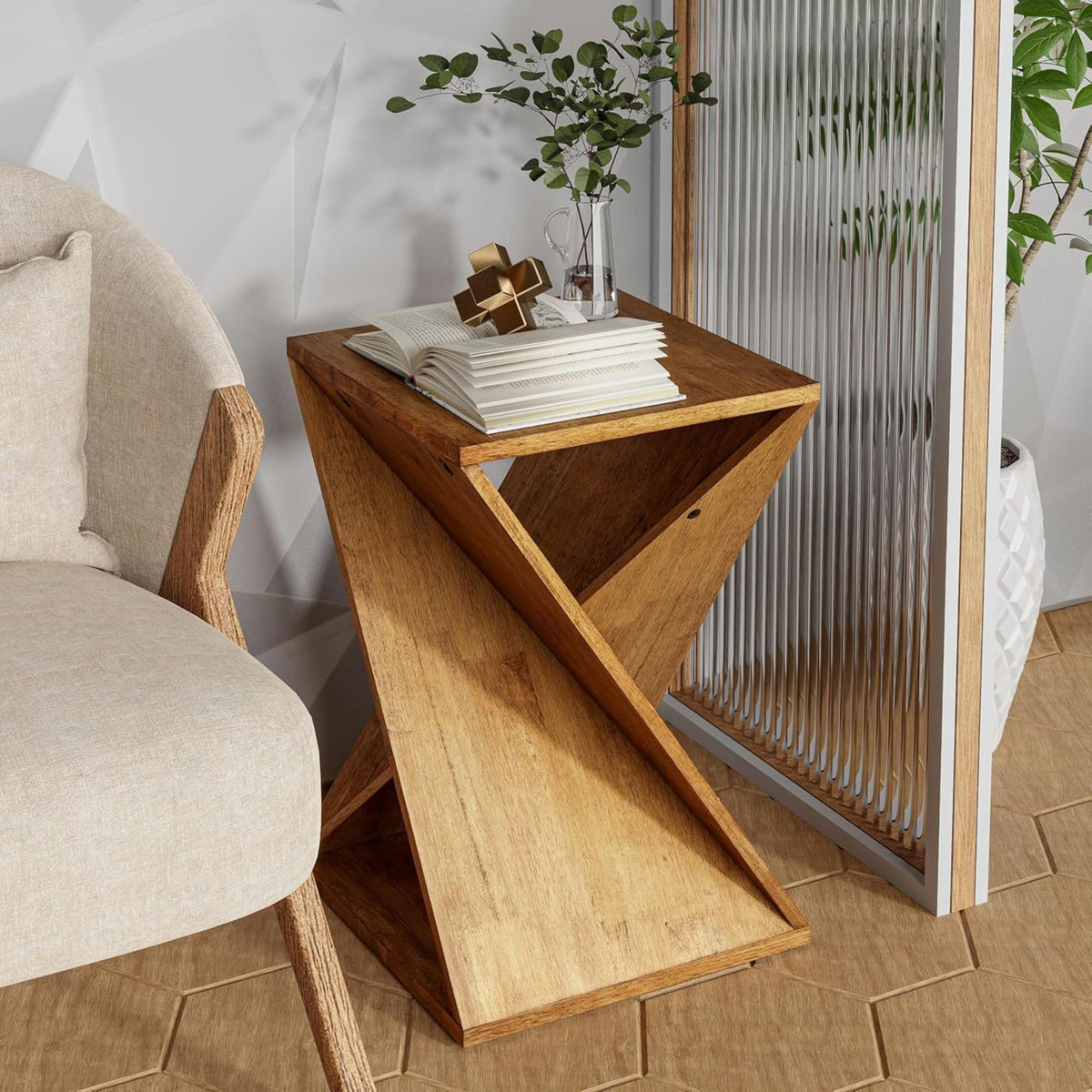 Rustic Farmhouse End Tables Set of 2 P2857