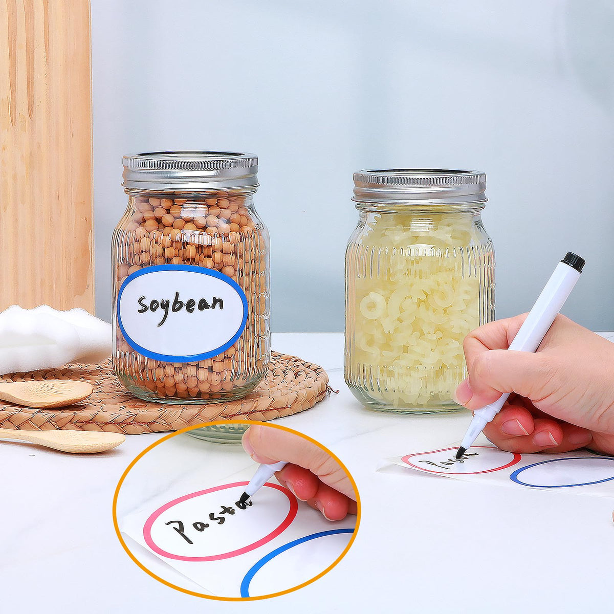 16 Pack 16 oz Mason Jars with Lids P204