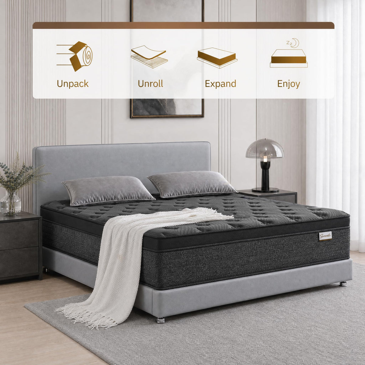 12 Inch Full Size Hybrid Mattress D388