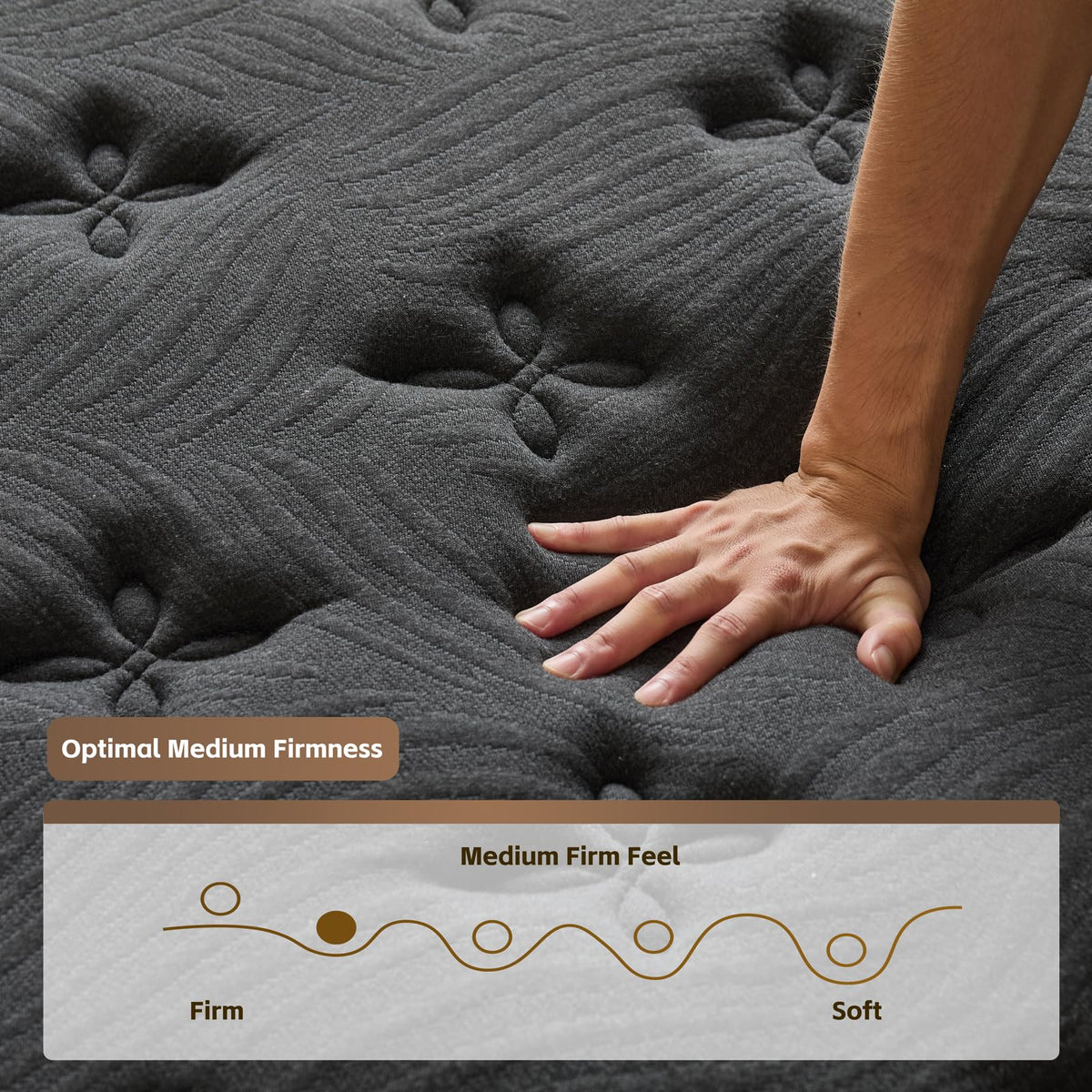 12 Inch Full Size Hybrid Mattress D388