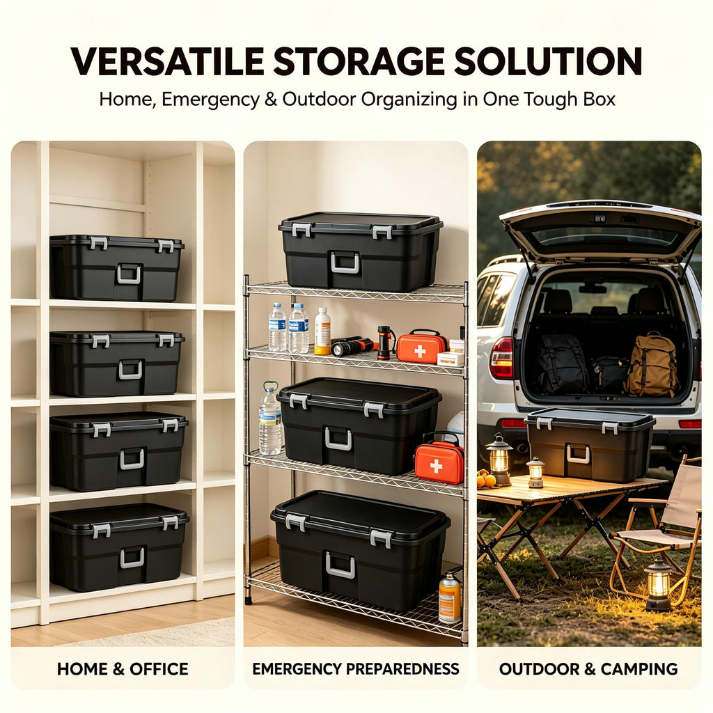Black 22 Gal Lockable Storage Chest with Wheels V46616