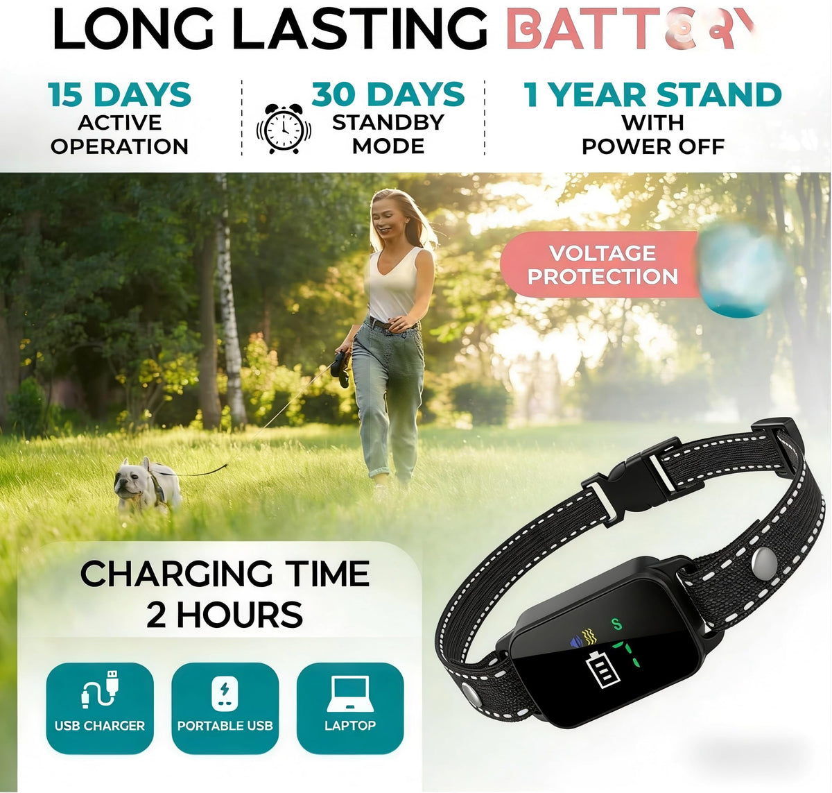 2 Pack Small Anti Barking Training Collar S703494